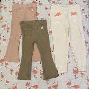 Stylish Kids Bottoms Set - Pink, Olive, and White